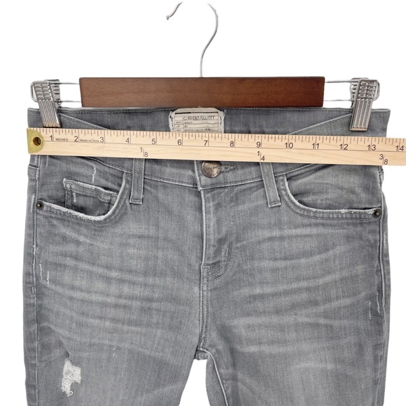 Current Elliot‎ The Stiletto Rig Destroy Released Hem Gray Skinny Jeans Size 26 - Picture 6 of 8